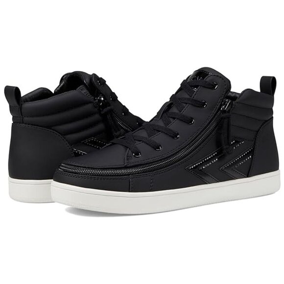 NEW Billy Footwear Women Sneaker Mid Top Zip Up Black Adaptive Size 11 M BY383 - Picture 1 of 6